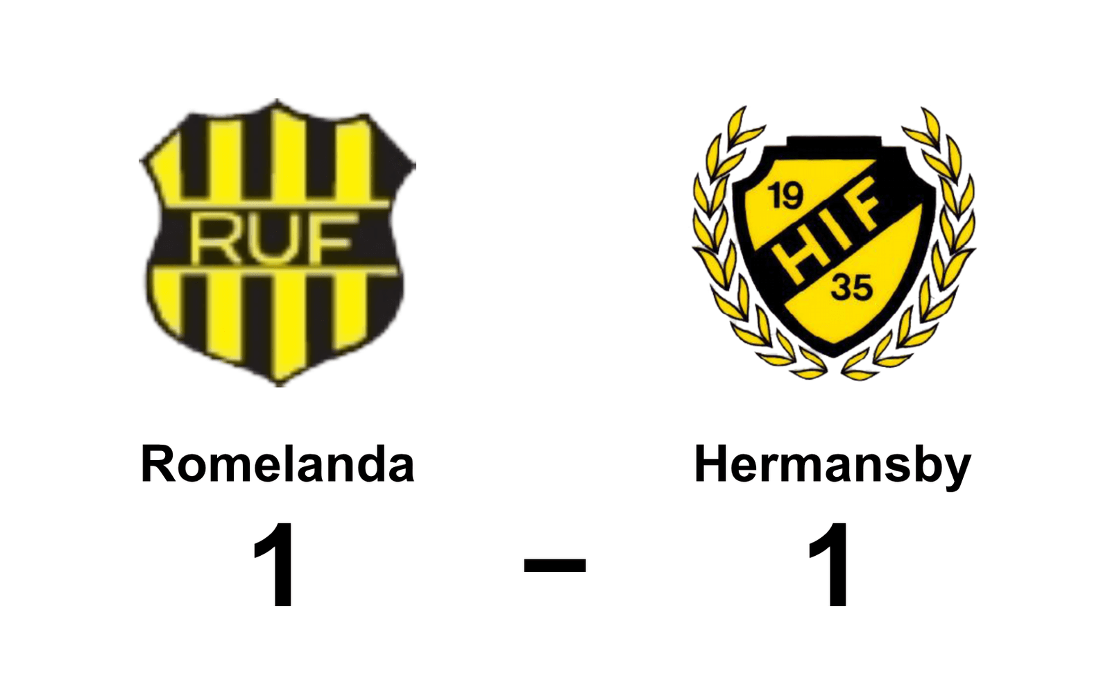 Romelanda UF spelade lika mot Hermansby IF