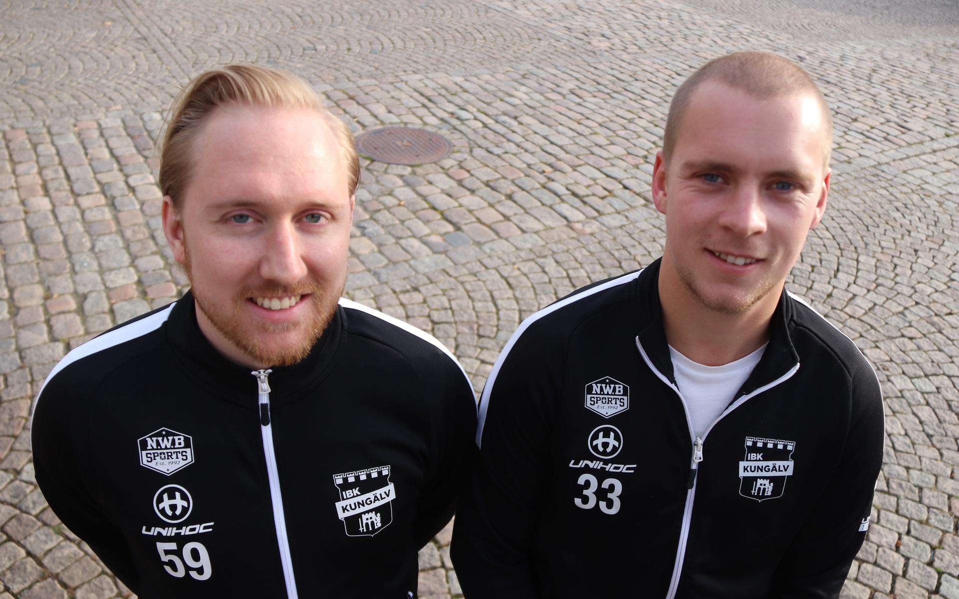 Johan Ljungberg och Johan Svensson, målvaktsduo i IBK Kungälv.