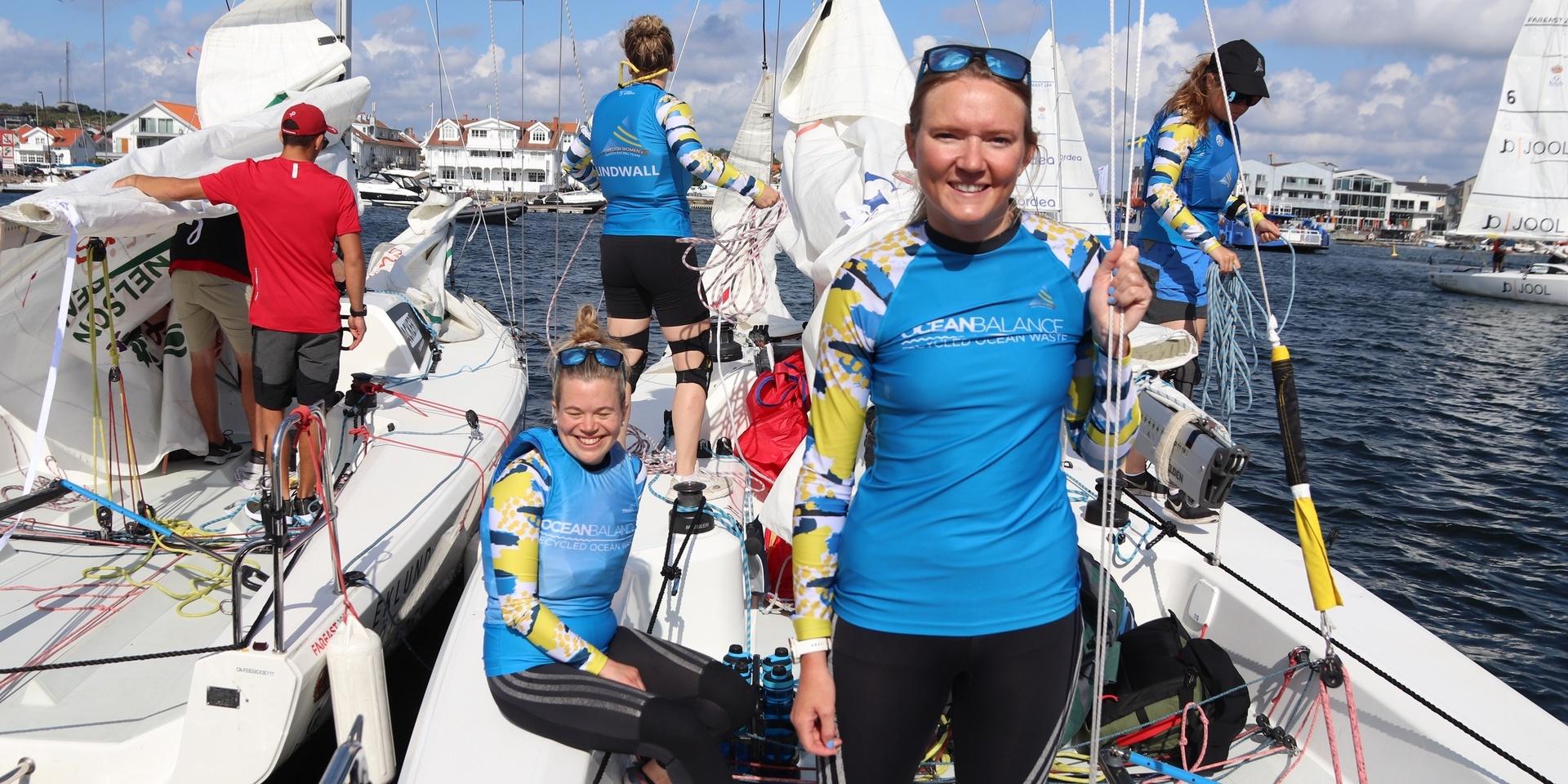 Kärnabon Therese Berg är trimmer i Sanna Mattssons (till vänster) team. Nu utmanar de Sverigetoppen i Womens trophy under Match cup i Marstrand.