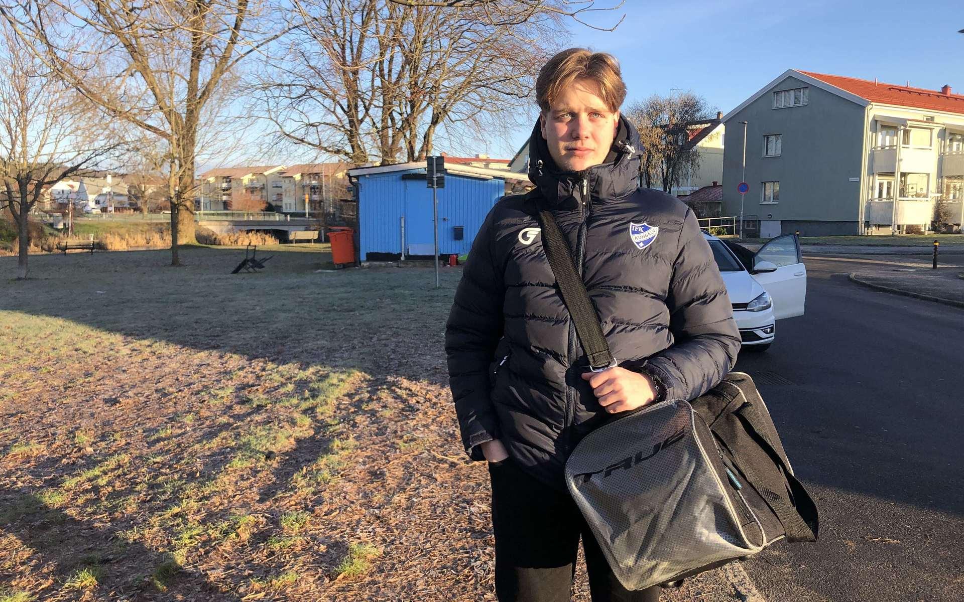 André Larsson, 17, bor i Kareby: ”Ingen corona och att vi vinner P19-serien i bandy.” 