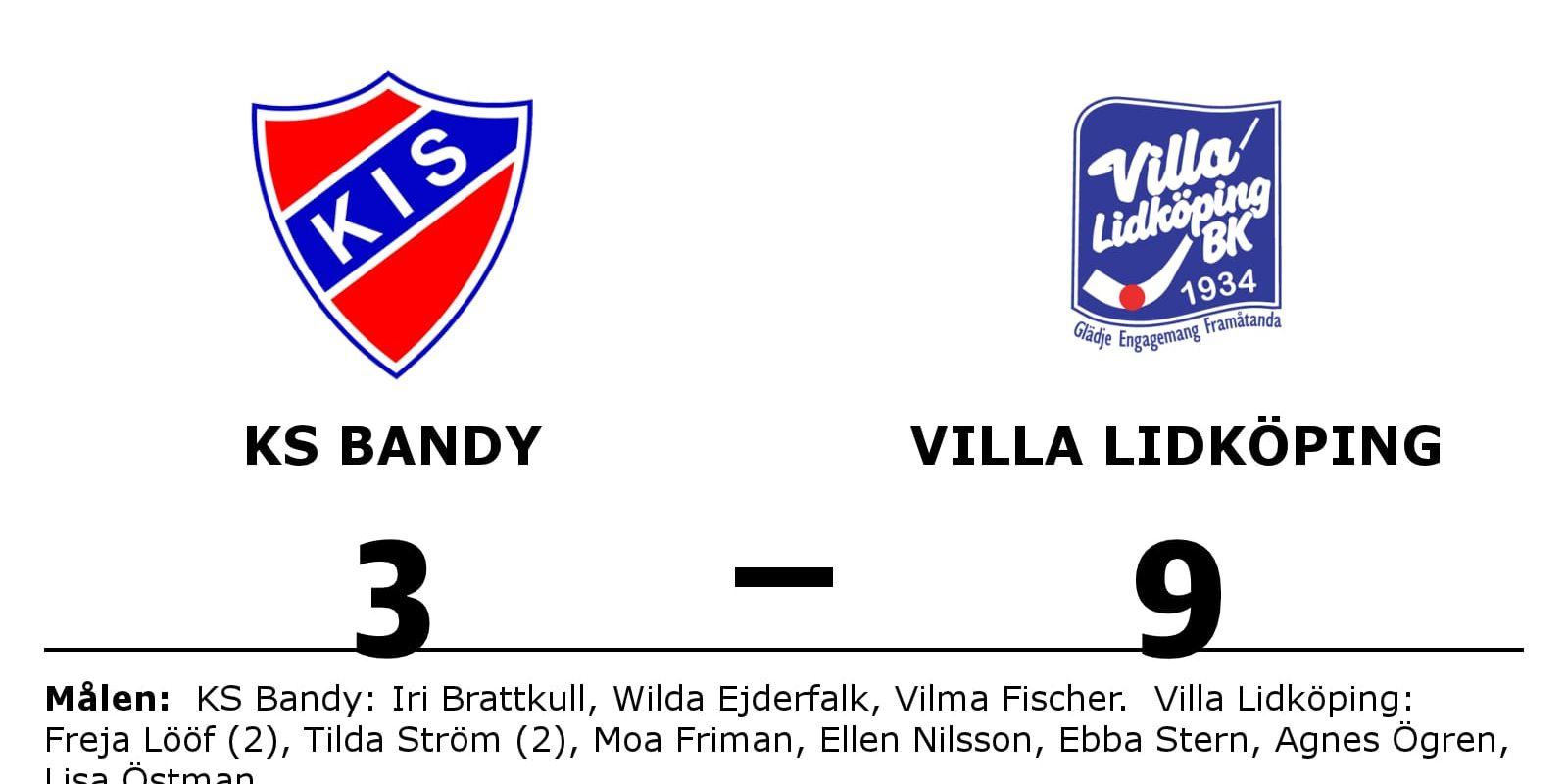 KS Bandy förlorade mot Villa Lidköping BK dam