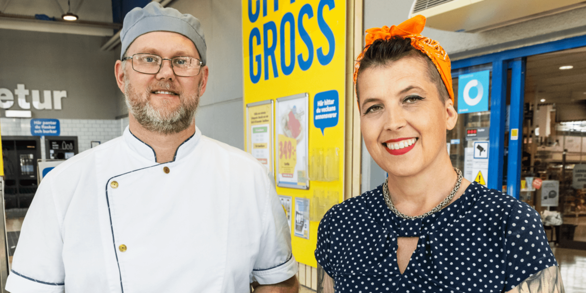City gross bageriansvarig Ulf Alfredsson ihop med Åsa Håkansson från Åsas bageri. 