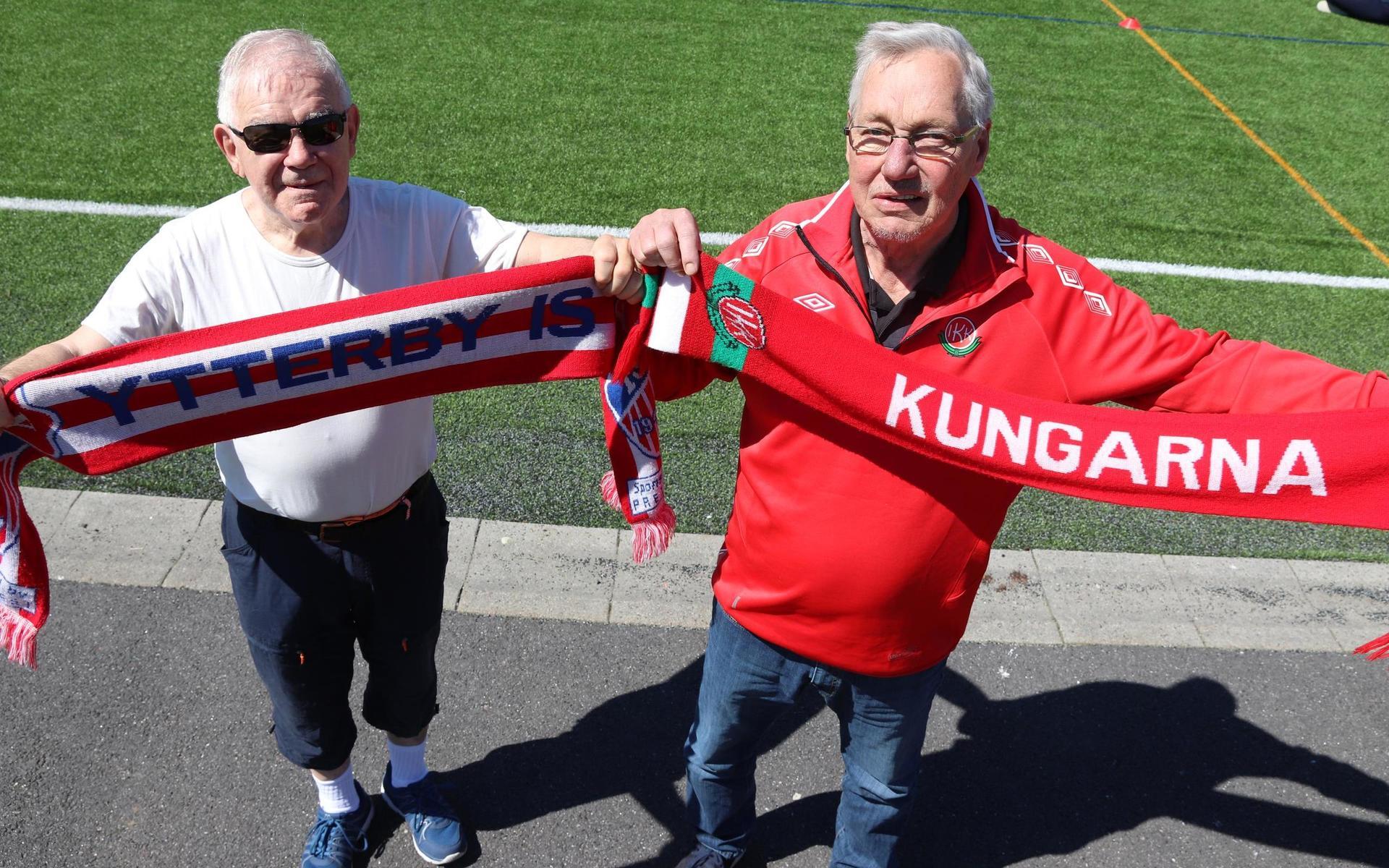 Ronny Arvidsson och Lennart Carlsson ska stötta sina lag Ytterby respektive Kongahälla i derbyt på fredag.