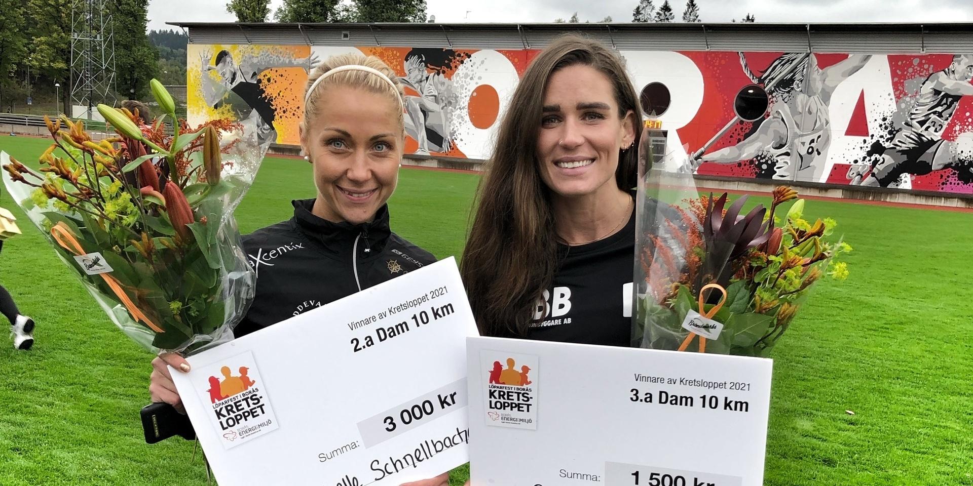 Hälles Michelle Schnellbacher och Sarah Edsberger var två respektive trea i Kretsloppet i Borås.
