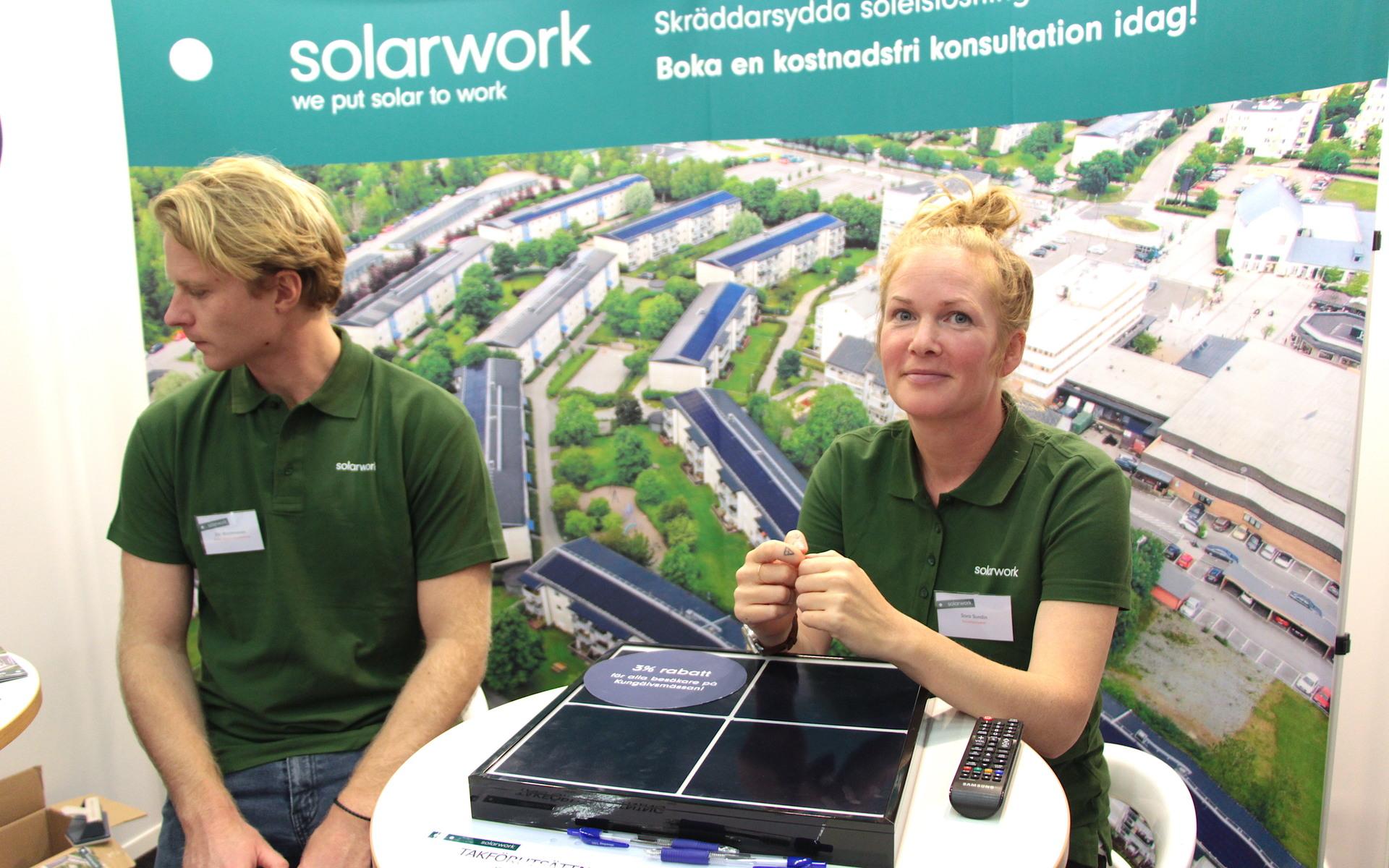 Eric Wachtmeister och Sara Sundin på Solarwork.