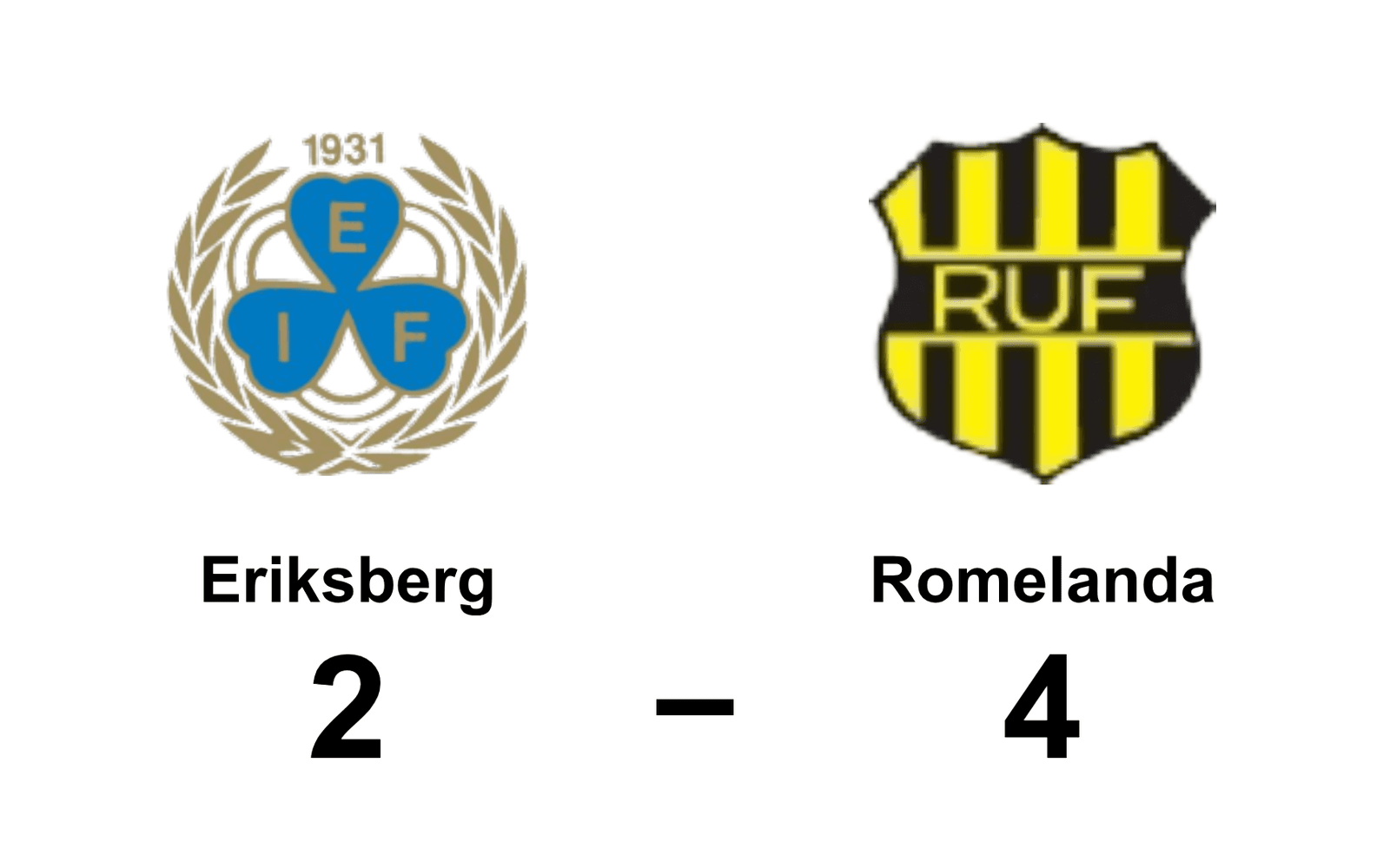 Eriksbergs IF förlorade mot Romelanda UF