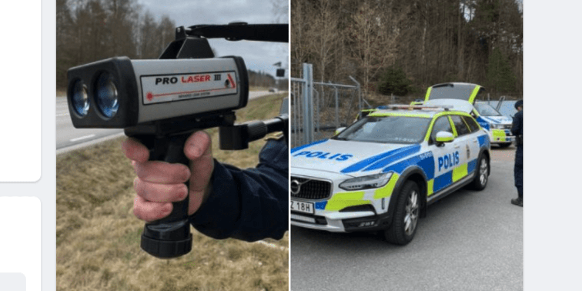 Polisens Facebook-inlägg om hastighetskontrollen på Sparråsvägen fick många kommentarer.