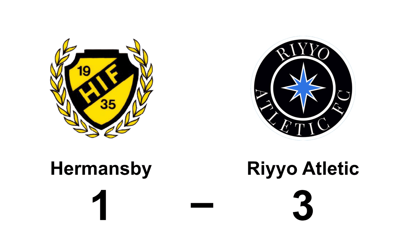 Hermansby IF förlorade mot Riyyo Atletic FC