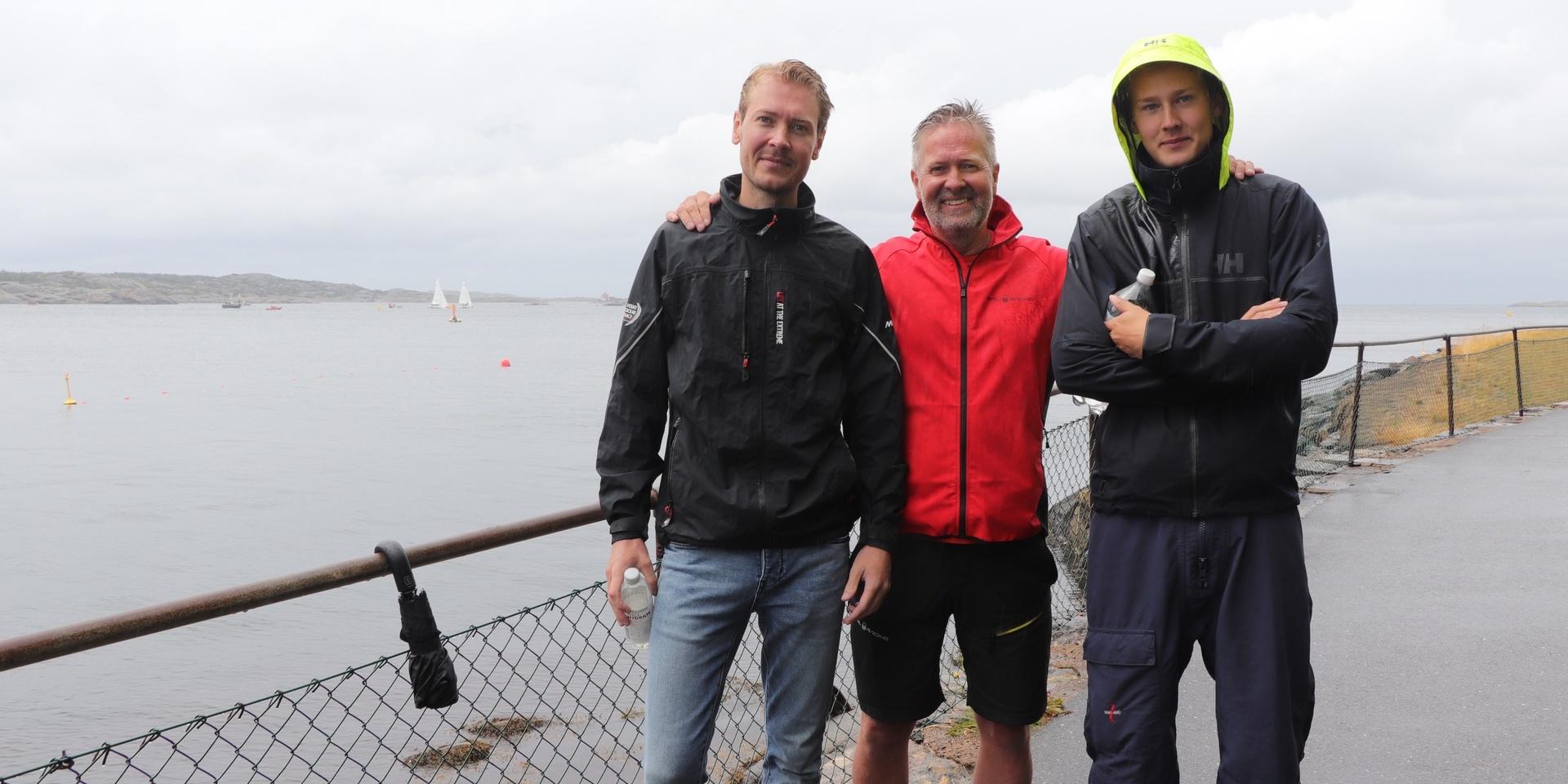 Emil, Håkan och Daniel Nilsson är på plats för att se tävlingarna. 